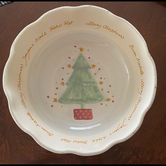 Cost Plus World Market Other - CHRISTMAS IN FOUR LANGUAGES bowl